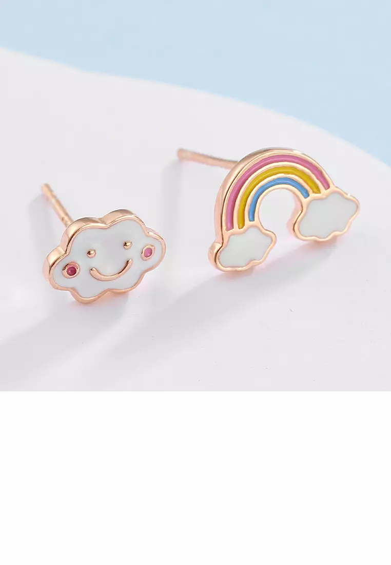 Rainbow cloud earrings shop