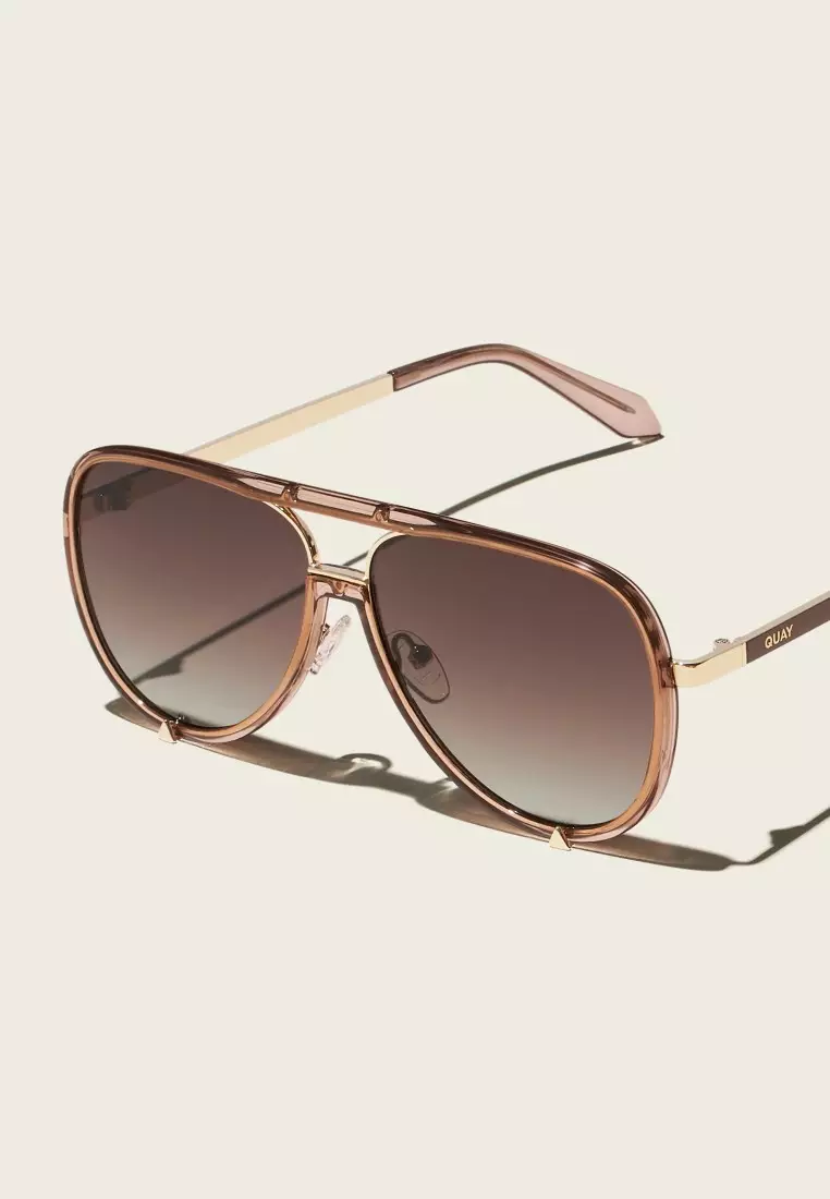 QUAY High Profile Sunglasses - Doe/Brown