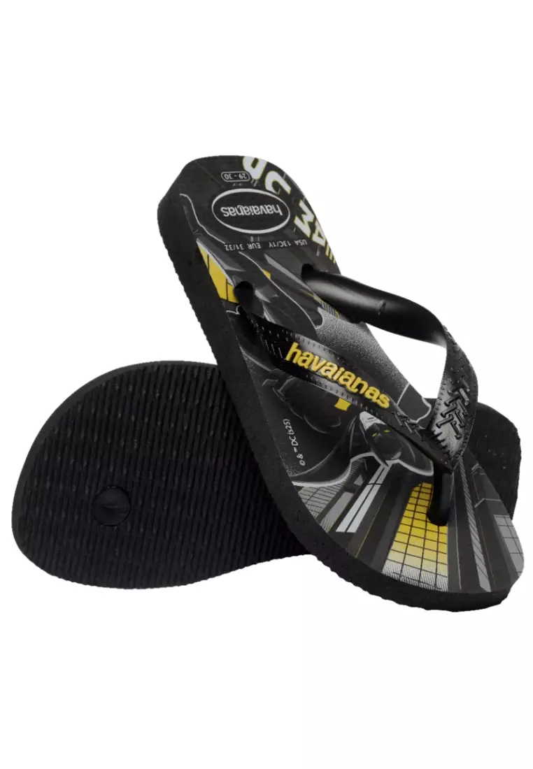 Havaianas Kids Top Warner Flip Flops-Black