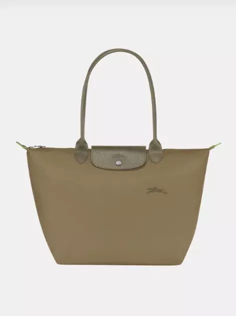 Jual Longchamp Longchamp Le Pliage Green Large Long Handle