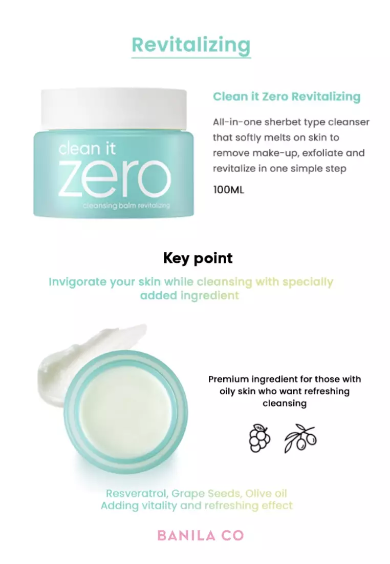 Buy Banila Co Clean It Zero Cleansing Balm Revitalizing 100ml 2024 Online Zalora 7085