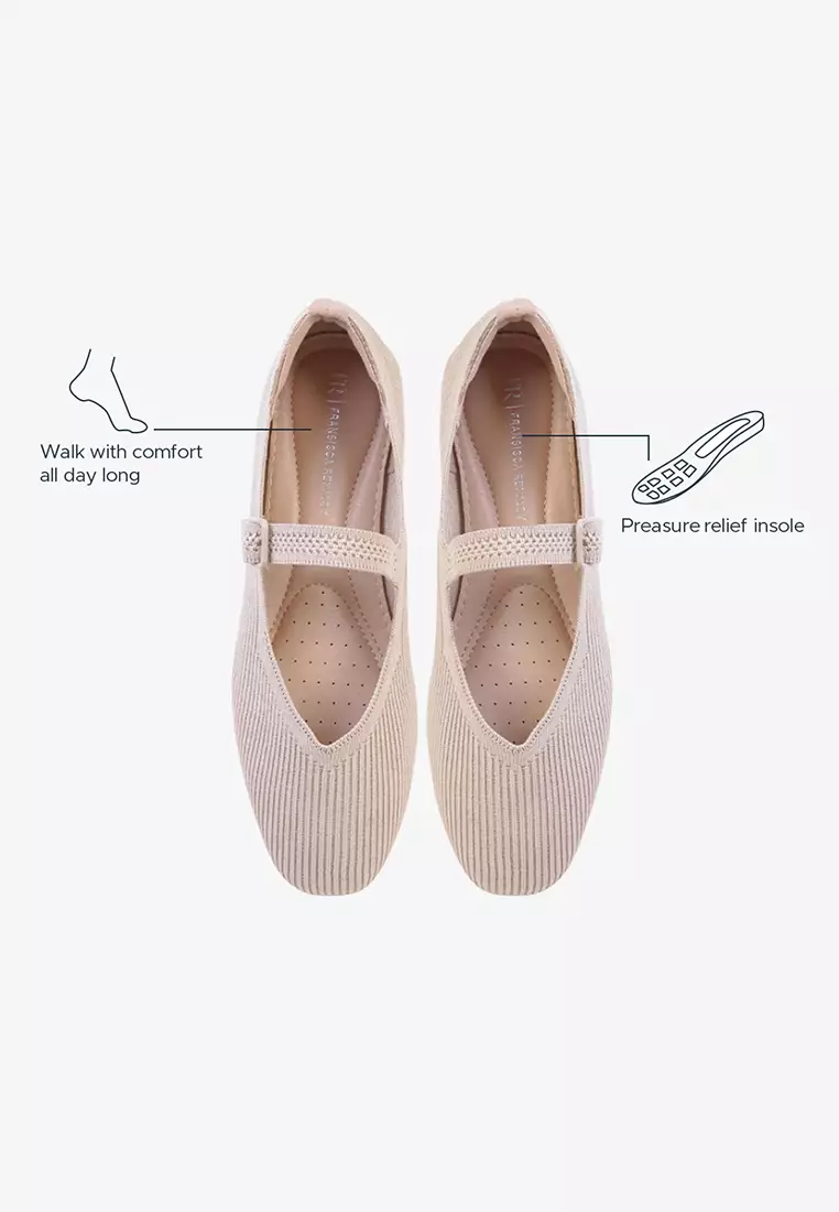 Sepatu Flat Shoes Rajut Wanita  L.Mona