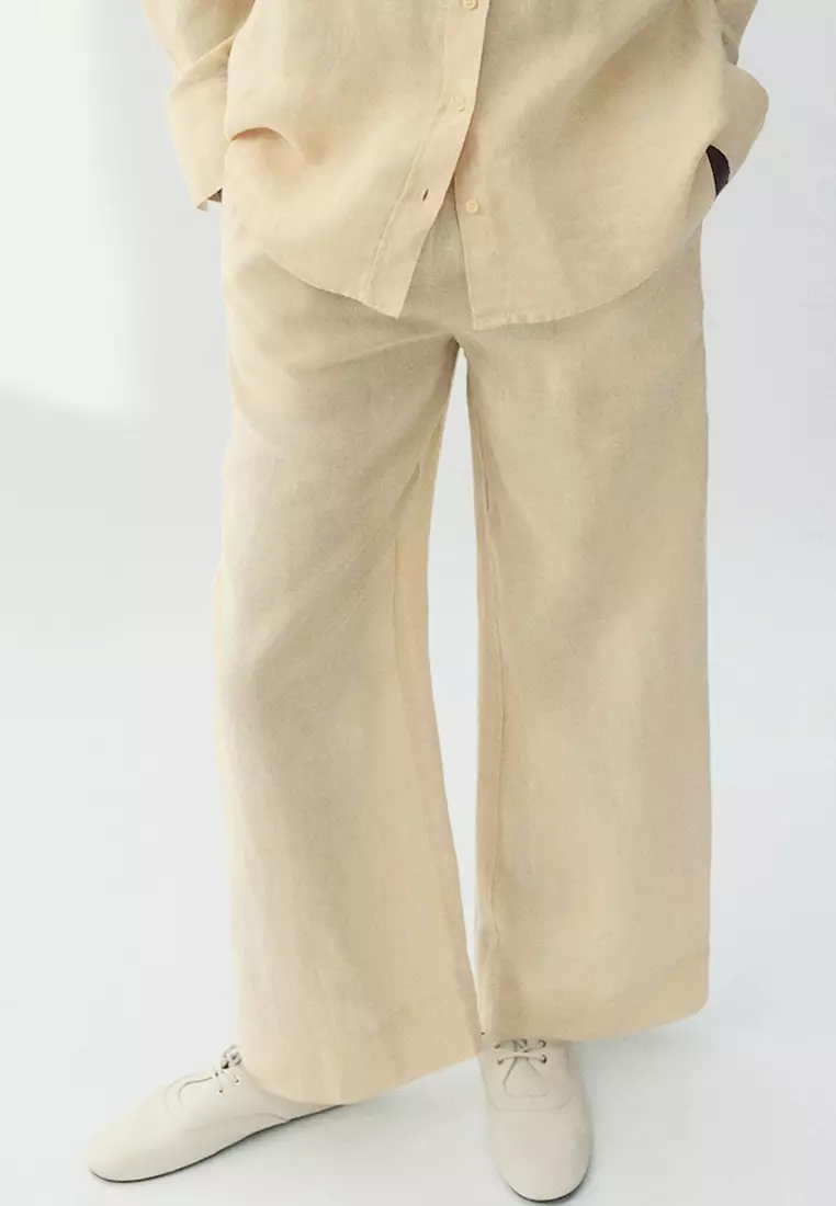 Straight Linen Trousers