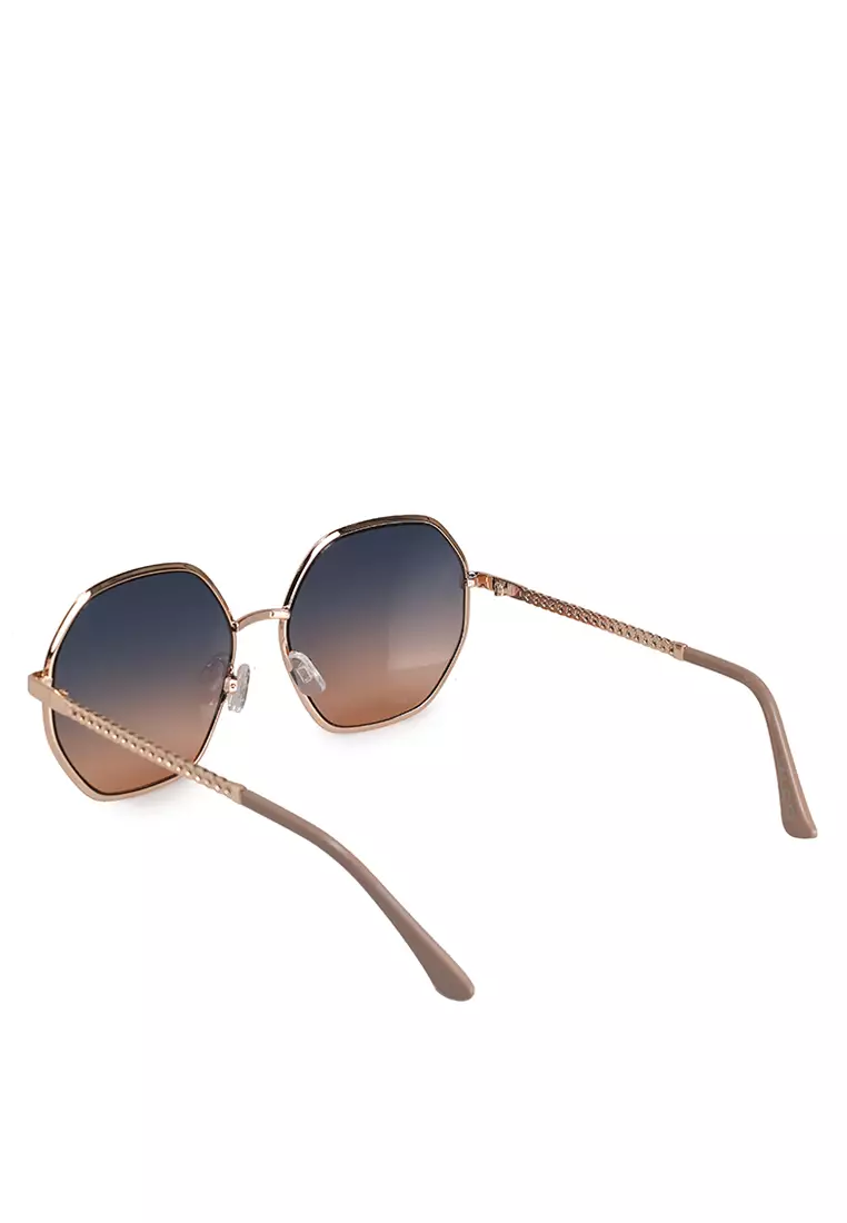 Teren Metal Hexagonal Sunglasses