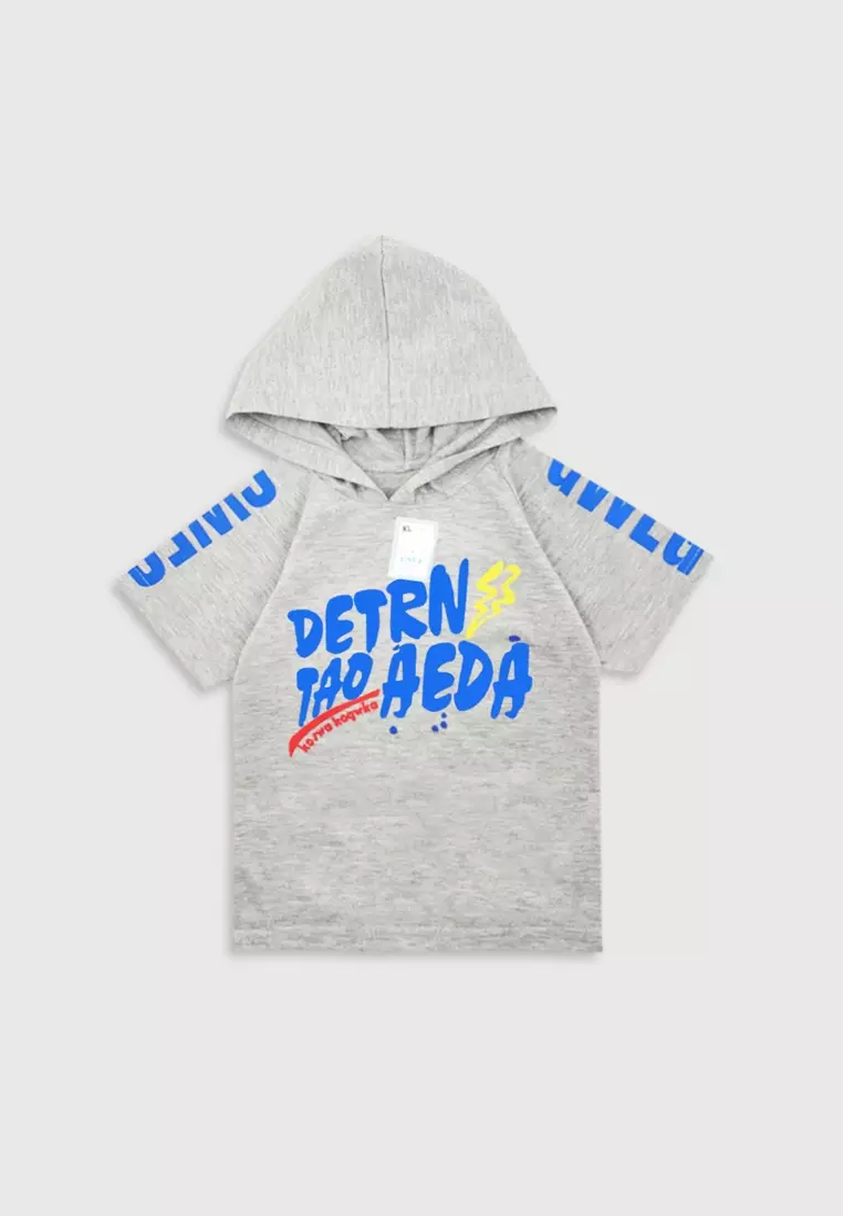 Wakakids Baju Hoodie Bayi Anak Laki Laki Setelan Celana Jogger 3053 Abu
