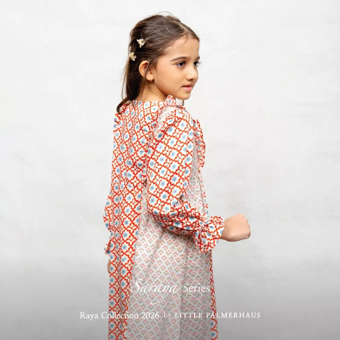 Little Palmerhaus - Baju Lebaran 2026 - Saraya Girl Gamis (Baju Gamis Anak Perempuan Usia 1-6 Tahun) Teal Green