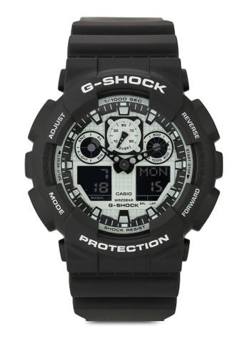 G-Shock GA-100BW-1ADR 奢esprit台灣門市華樹脂手錶, 錶類, 飾品配件