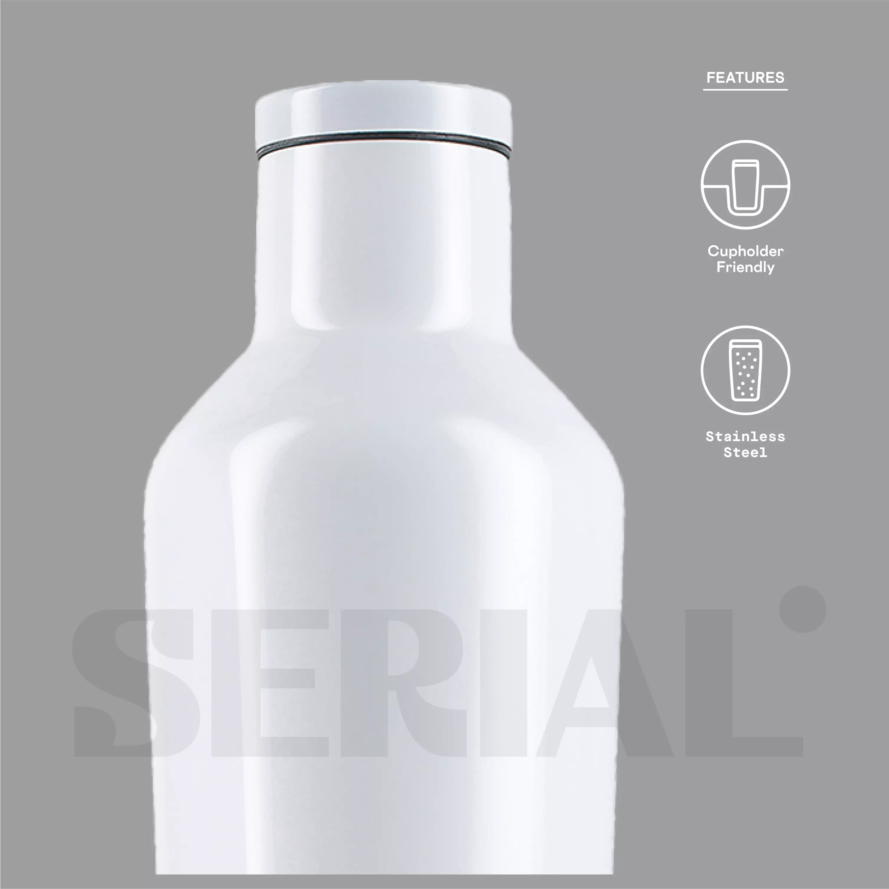 CORKCICLE® Canteen 16oz - Dipped Modernist White