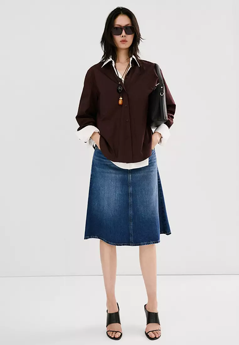Midi Denim Skirt