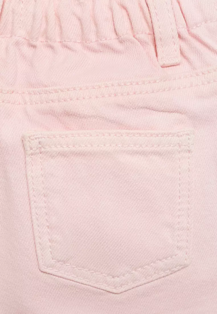 Paperbag Denim Shorts