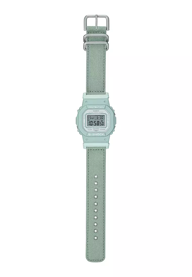 Jam Tangan Digital Wanita Casio G-Shock - Light Green Truecotton Strap - GMD-S5600CT-3D