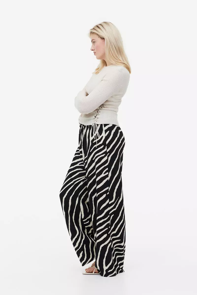 Pull-on jersey trousers