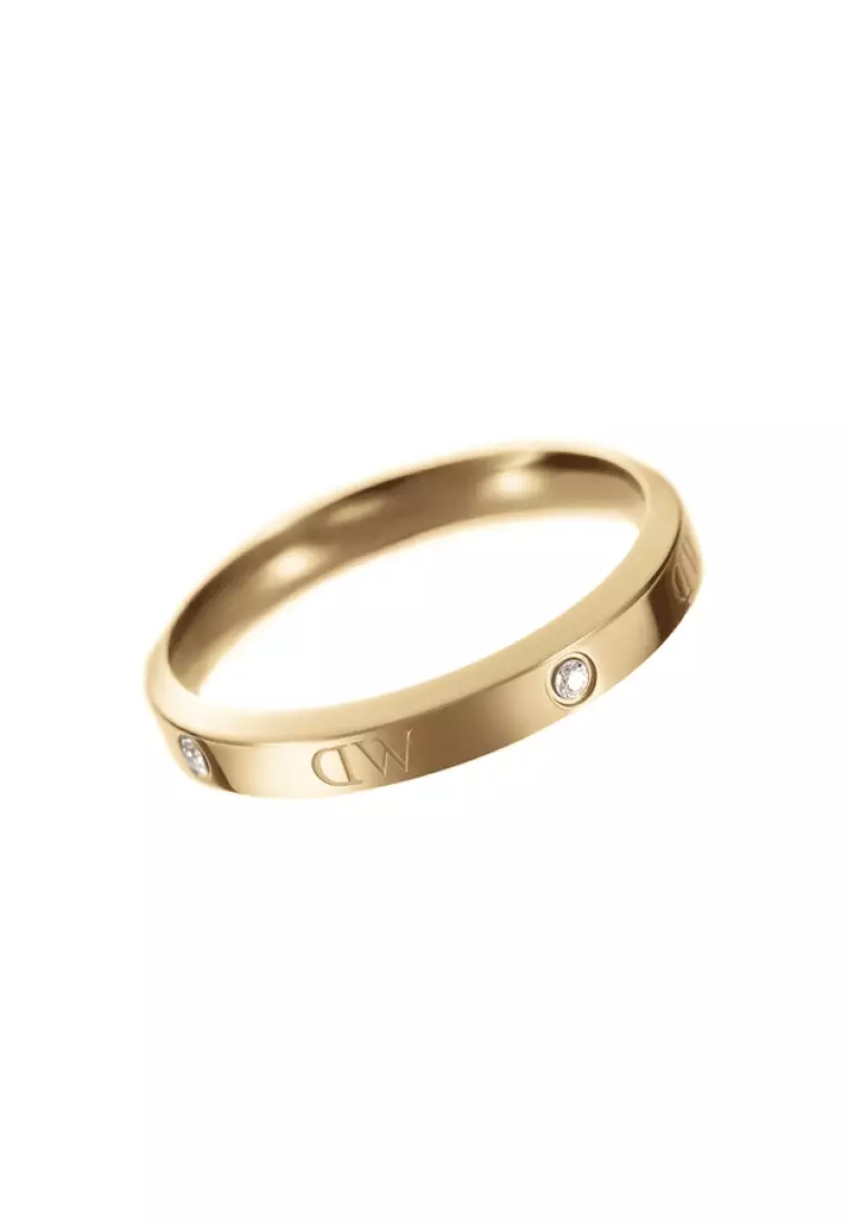 Classic Ring Lumine Gold - DW OFFICIAL 丹尼爾惠靈頓 - Ring for Women and Men男士戒指女士戒指 - 不鏽鋼 Stainless steel Crystal stones ring