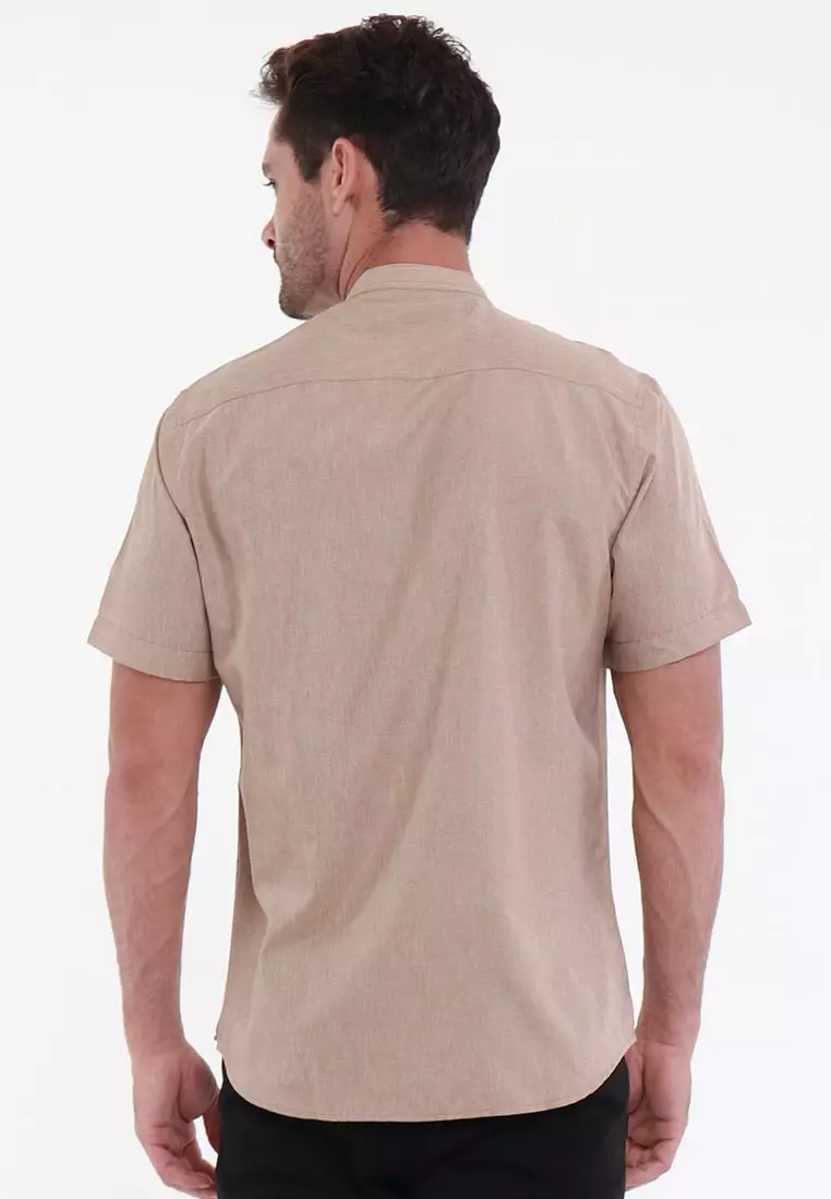 MAGINOT RUMI BROWN Koko Slim Fit Lengan Pendek