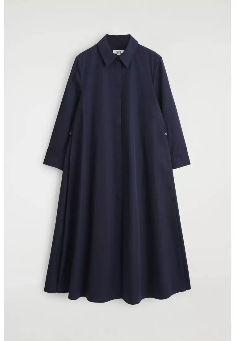 VOLUMINOUS MAXI SHIRT DRESS