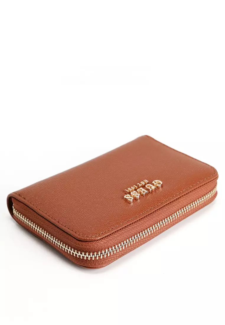 Amorette Signature Logo Medium Zip Around Wallet