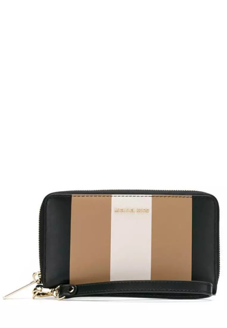 Michael kors striped wallet deals