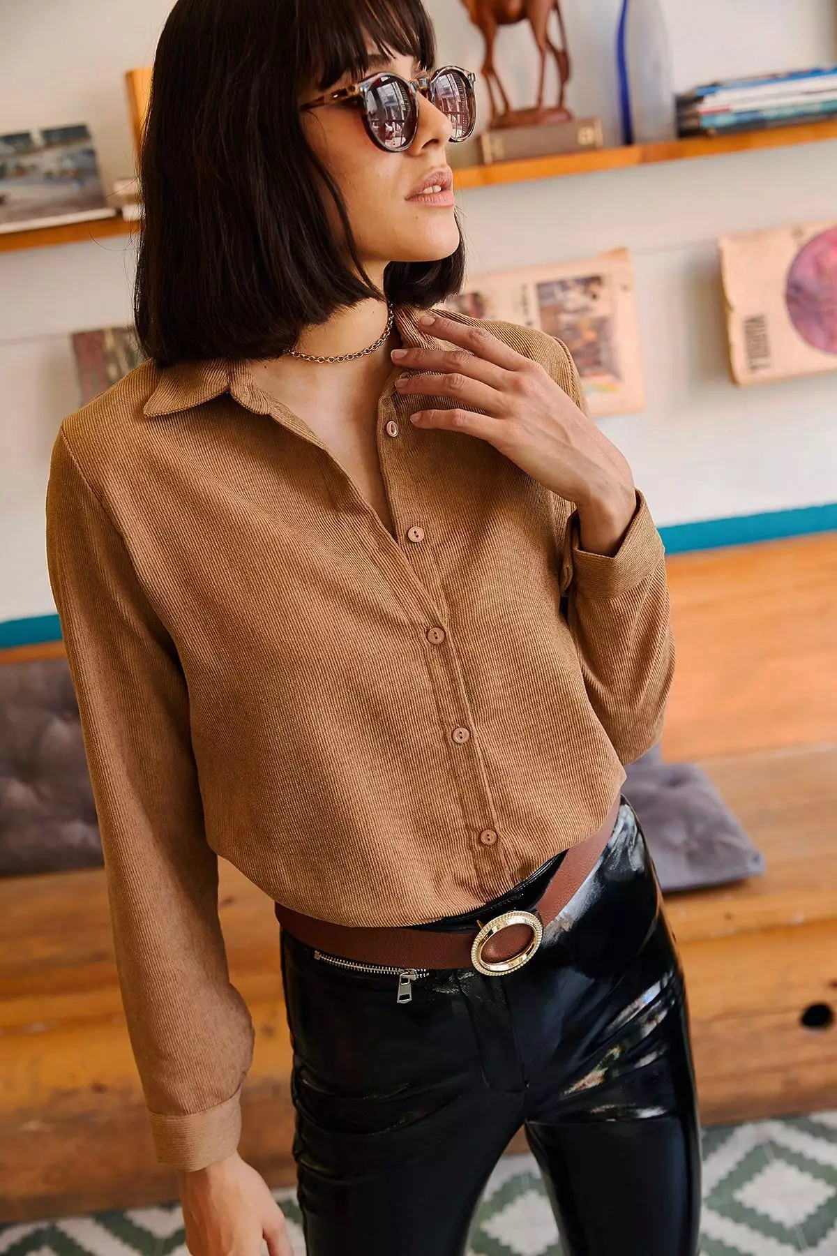 Slim Corduroy Corduroy Shirt