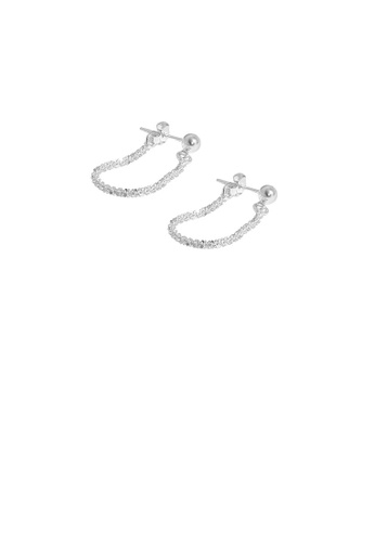 Glamorousky silver 925 Sterling Silver Simple Temperament Geometric Tassel Earrings 86258ACFD64222GS_1