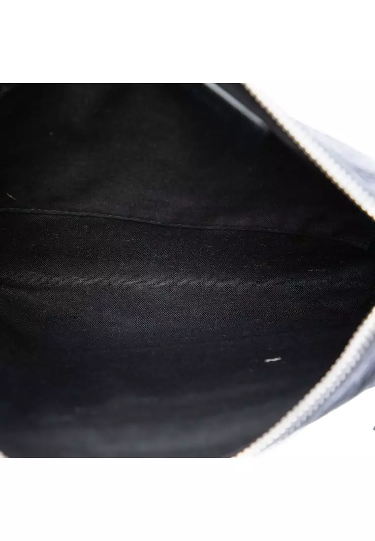 Pre-Loved Balenciaga Lambskin Motocross Classic Flat Clutch