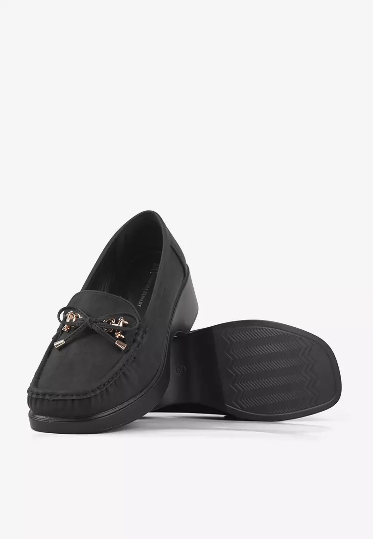 Sepatu Bustong Mules Wedges Slip on Wanita L.Haruka 01