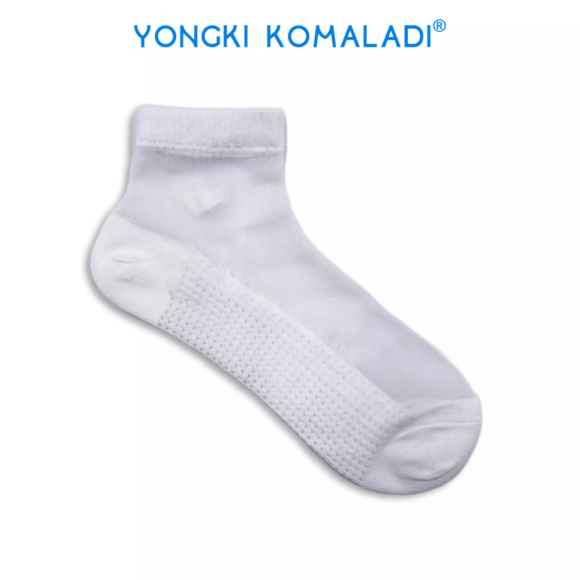 YONGKI KOMALADI KAOS KAKI BASIC MOTIF LOVE KOREAN STYLE SOCK01 PUTIH