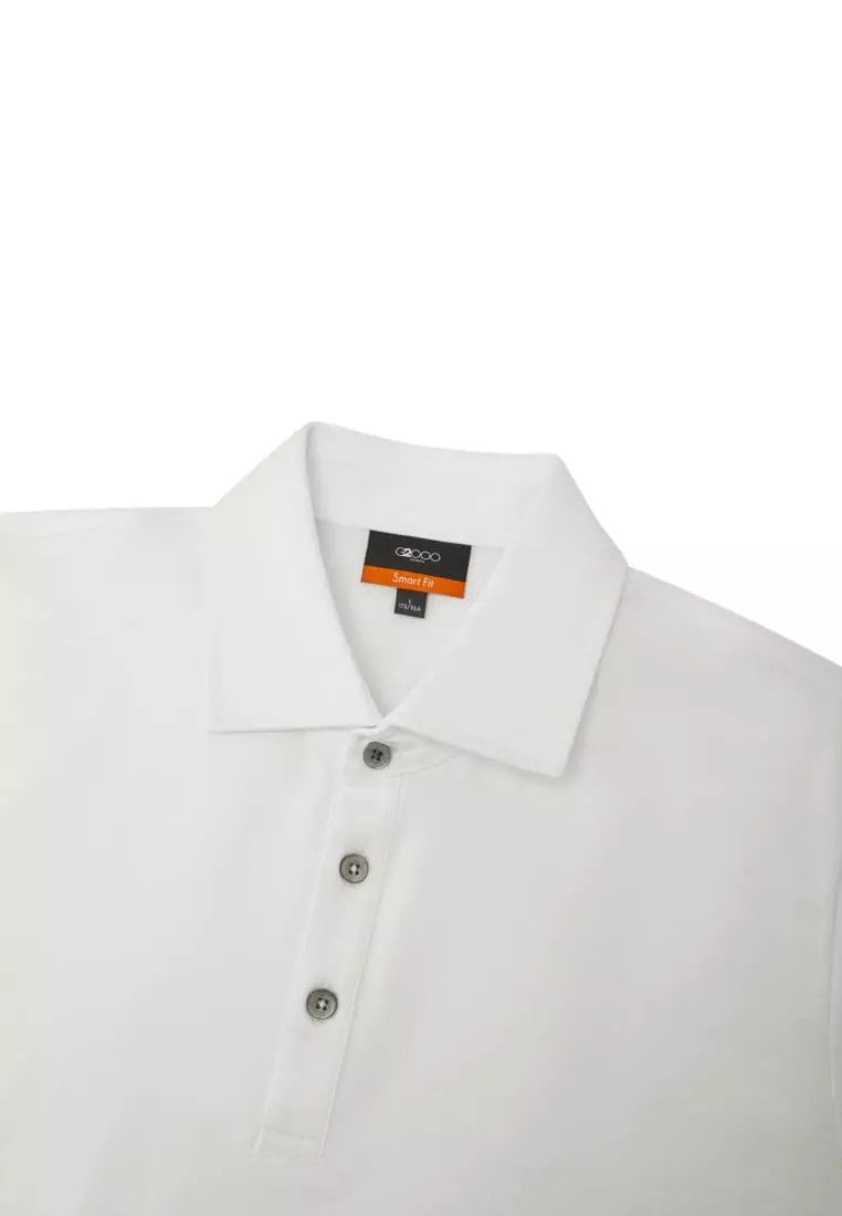 G2000 Easy Care Silk Linen Smart Fit Twill Short Sleeve Polo Tee