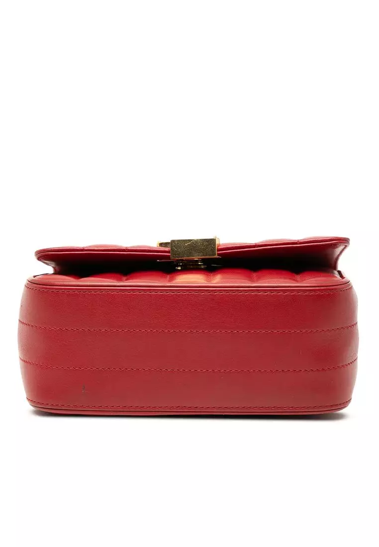 Pre-Loved Saint Laurent Small Lambskin Monogram Vicky Chain Bag