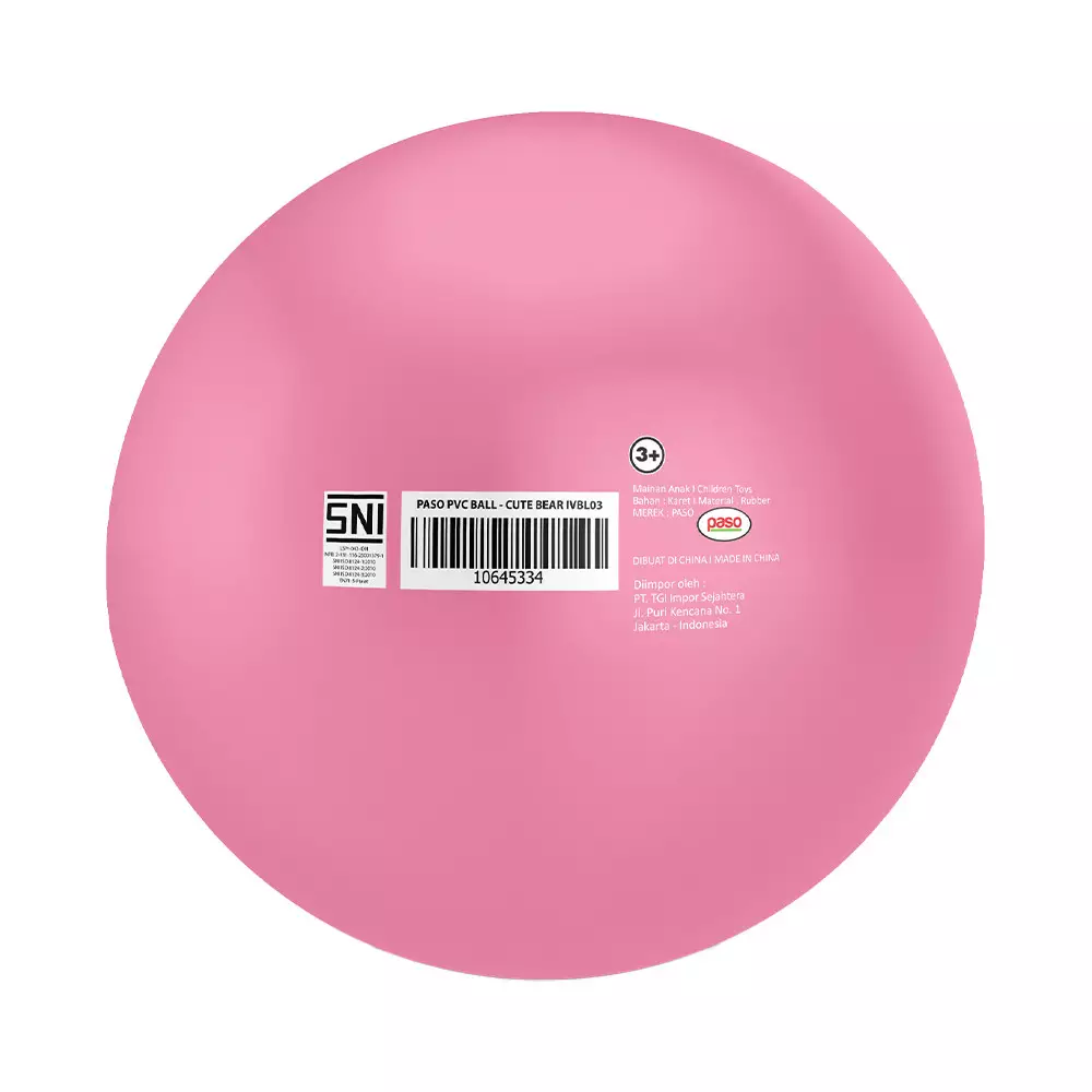 PASO BOLA PVC CUTE BEAR - PINK