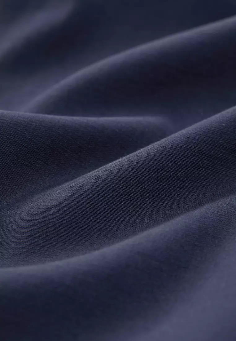 Navy Eight-Piece Cut Skirt