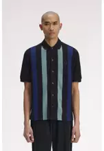 Buy Fred Perry Fred Perry M1766 Vertical Stripe Polo Shirt (Black
