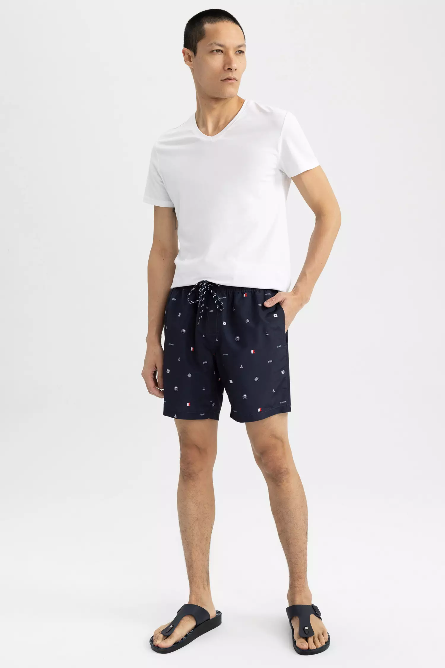 Mens above hot sale knee shorts