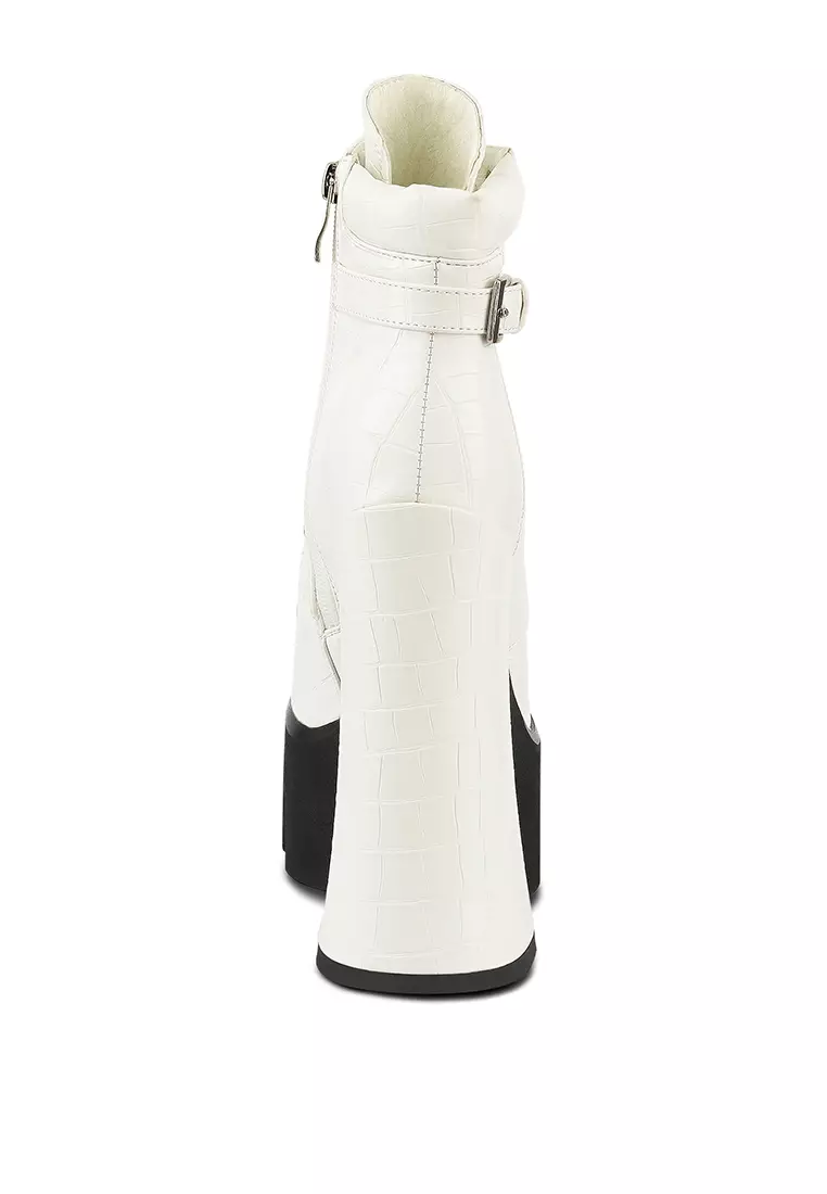 White platform boots shop