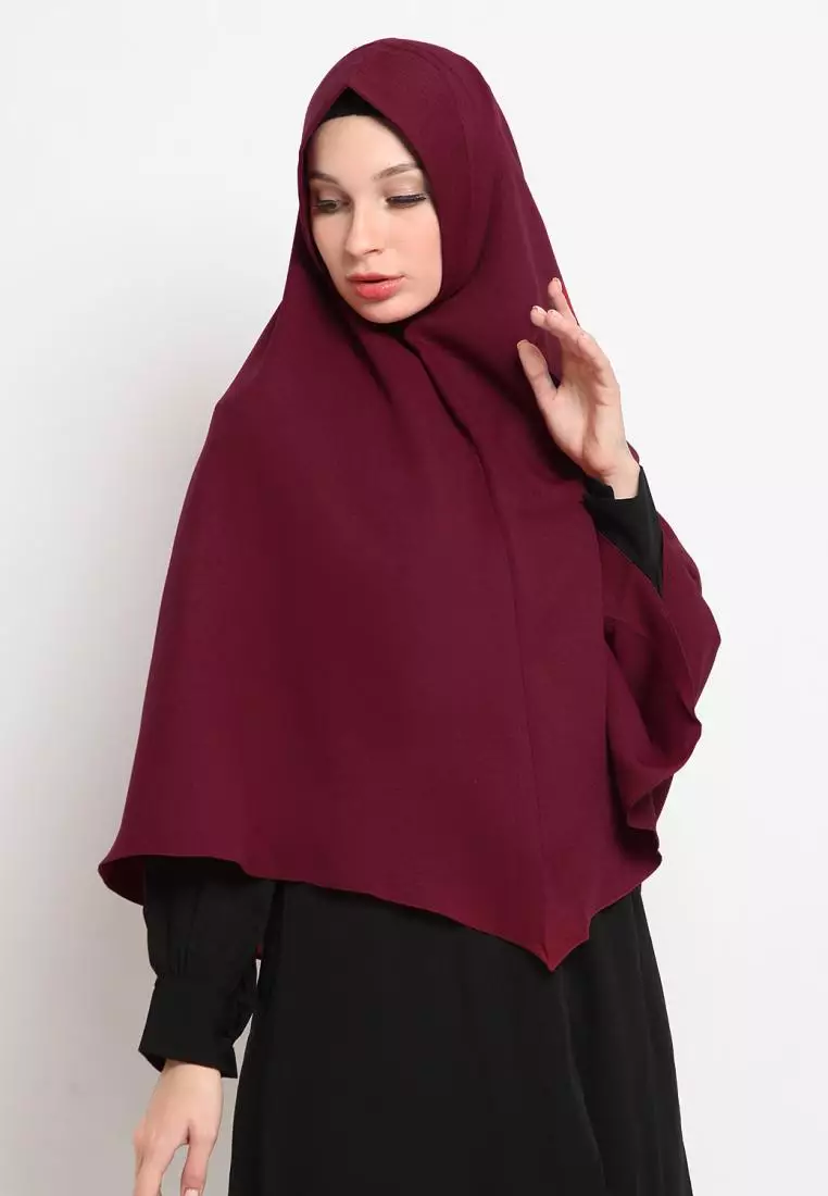 Hilya Khimar Instan Hijab Syari - Maroon