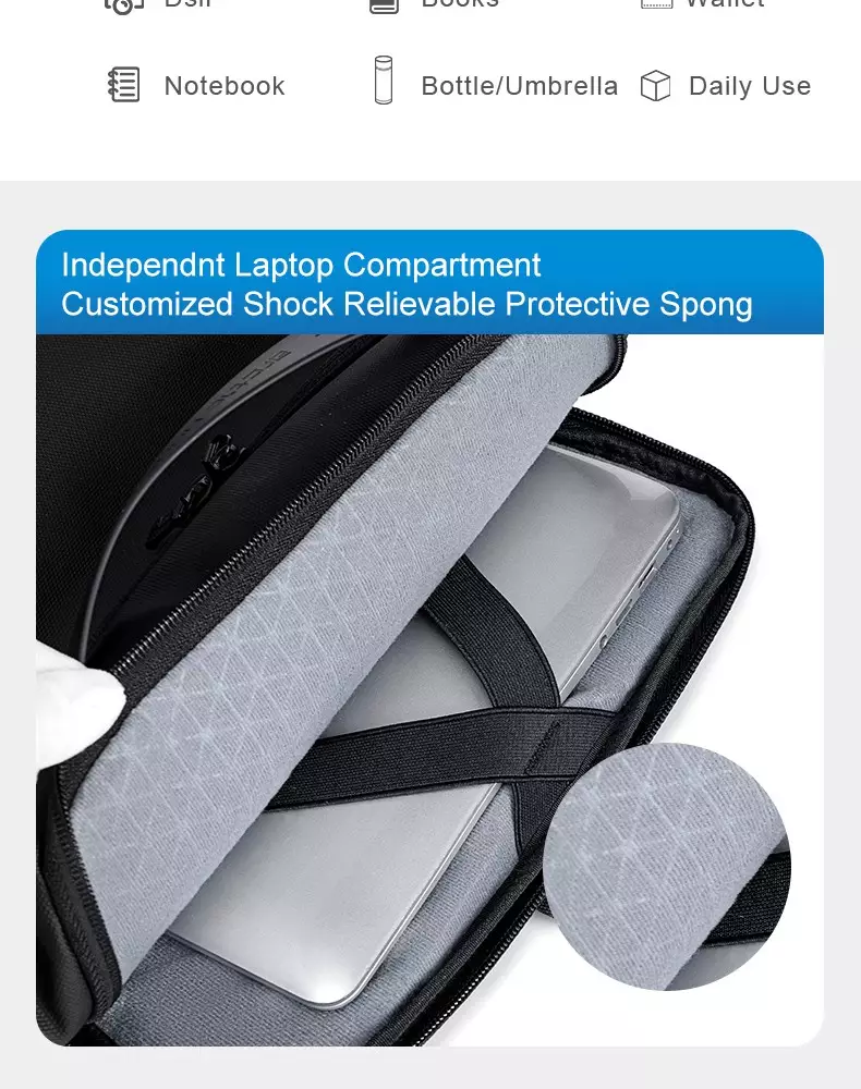 Arctic Hunter B00574 Tas Ransel Kasual Backpack Laptop Pria 15.6 Inch - GREY