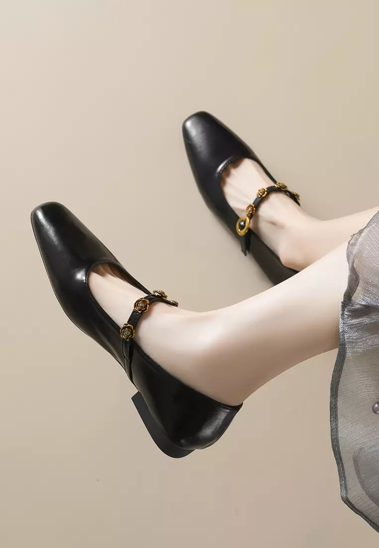 Metal Buckle Strap Mary Jane Shoes WW821-3