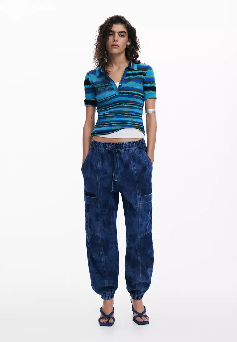 Striped knit T-shirt