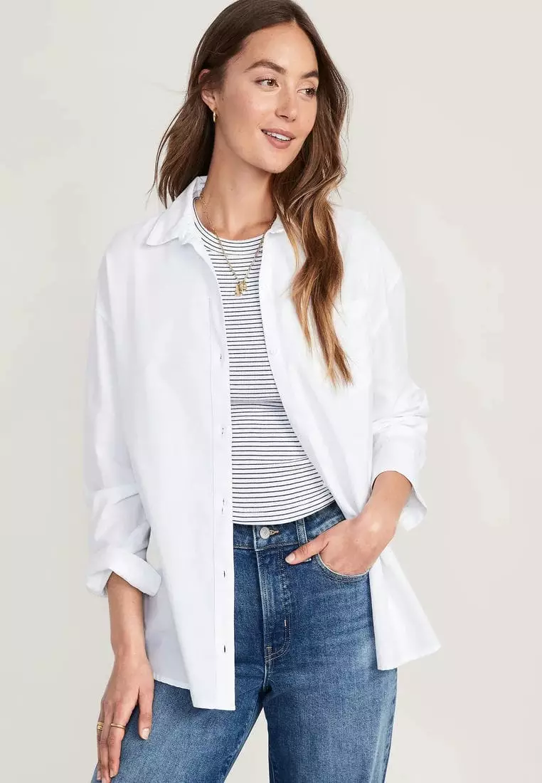 Old navy white long sleeve shirt shop