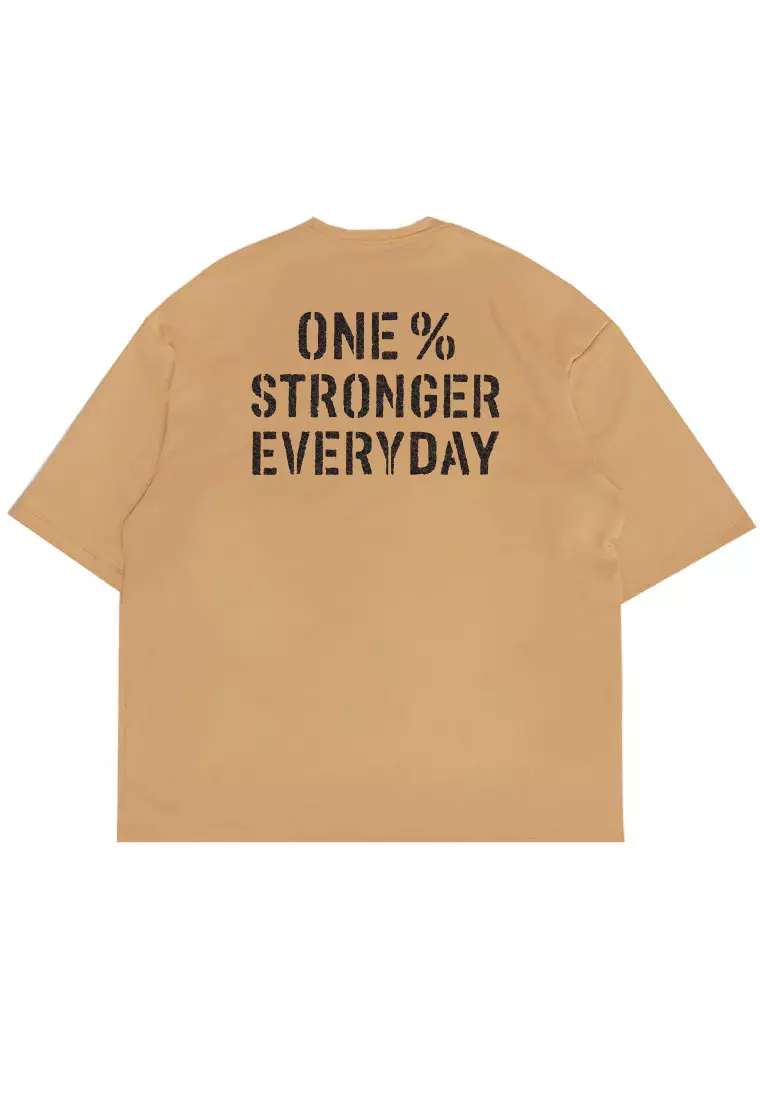 MTX29 Kaos Oversize Gym Scubalux "one % stronger" khaki
