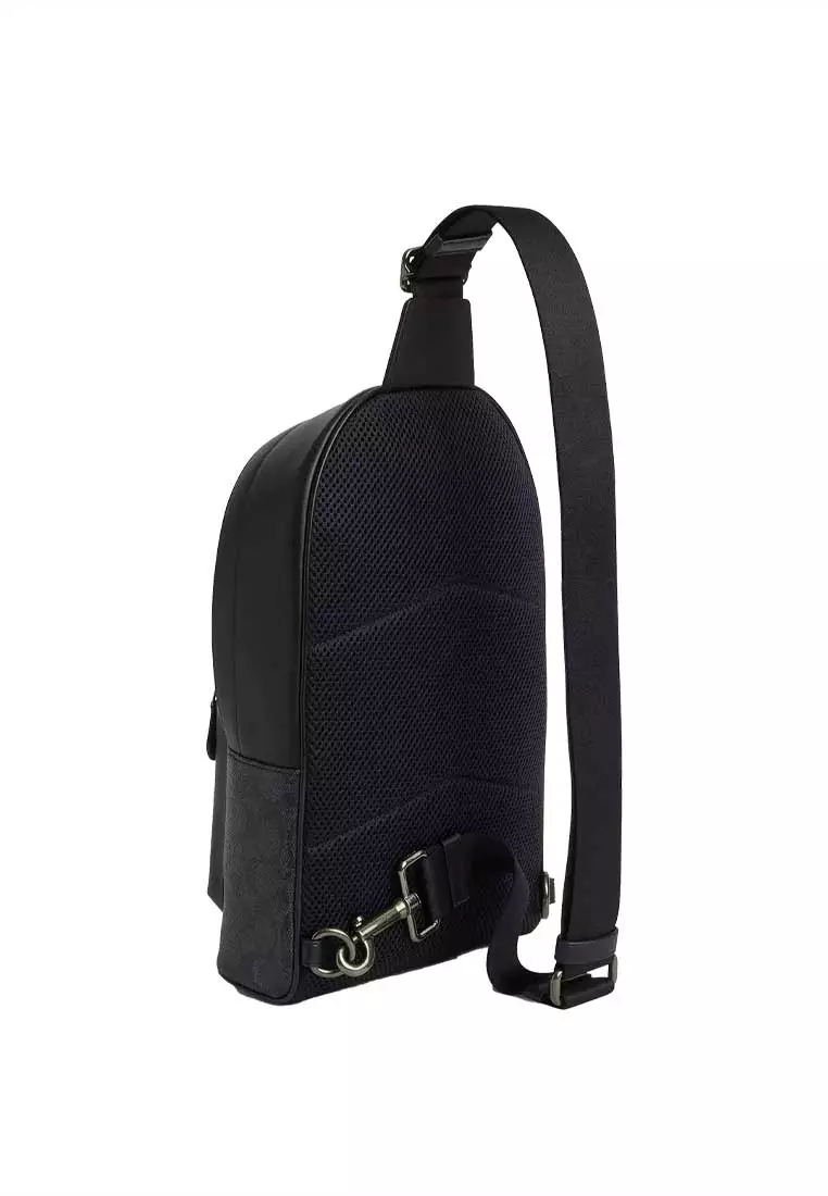 West Pack In Signature Canvas Charcoal/Black CV924