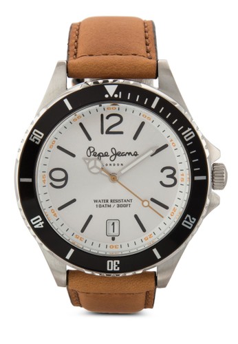 R2351106012esprit服飾 Brian 三指針皮革男錶, 錶類, 飾品配件