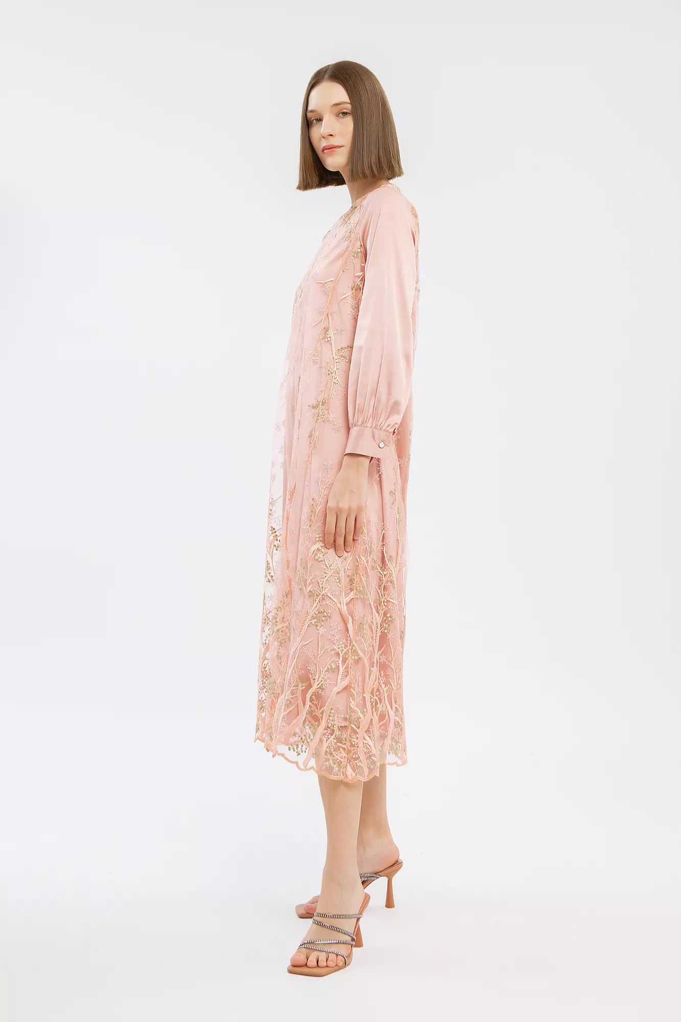 Minimal Hallima Dress Pink Warna PINK