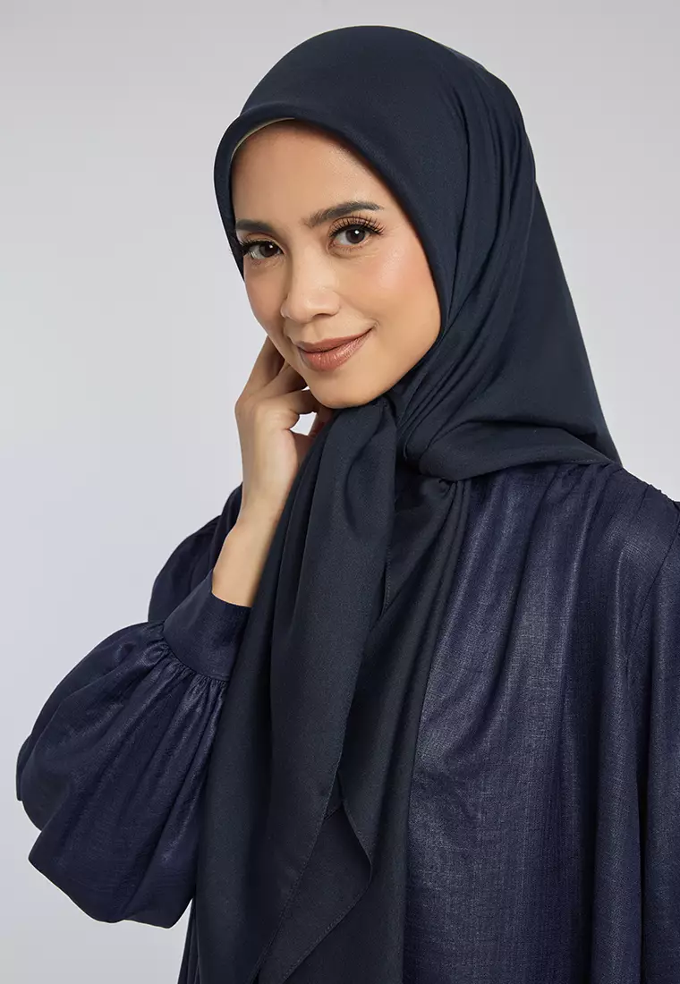 Kami Light Voile Scarf Plain Navy