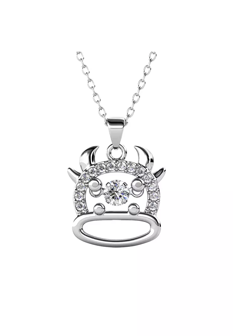 Dancing Shio Pendant Ox (Kerbau) - Kalung Crystal Swarovski by Her Jewellery
