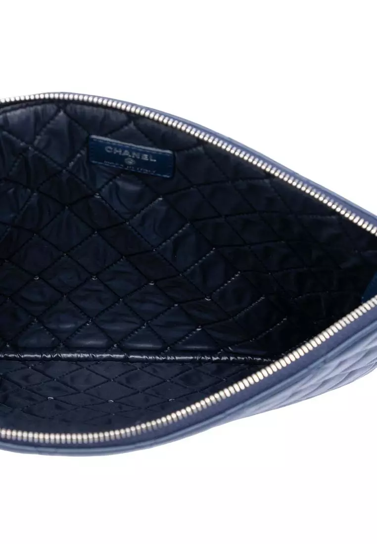 Pre-Loved Chanel Medium Quilted Lambskin O Case Clutch