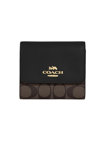 coach signature black wallet