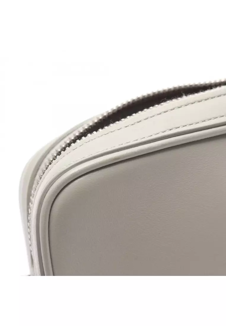 Pre-Loved Celine Medium messenger Shoulder bag leather gray