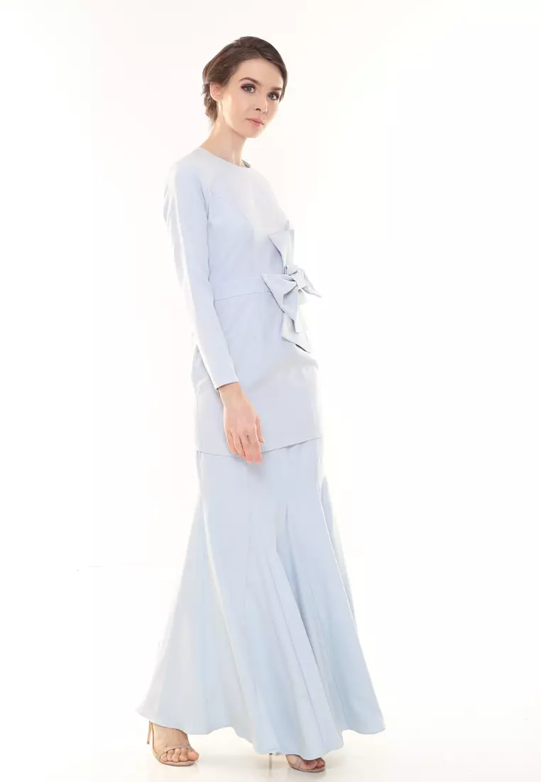 Natalia Kurung Modern in Baby Blue