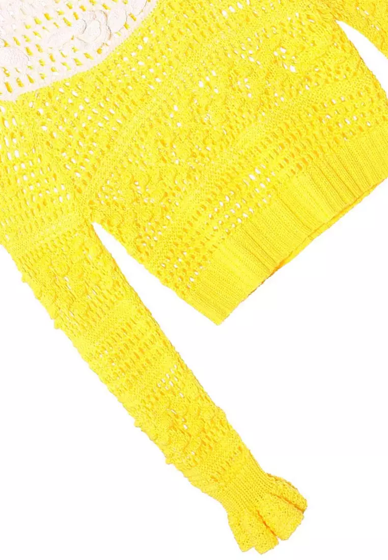 Colour Block Hand Knit Top