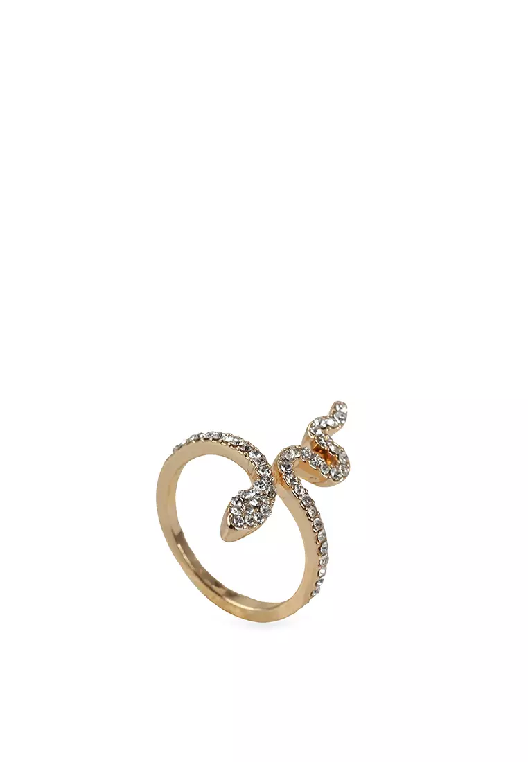 Buy LOVISA Gold And Black Stone Ring - Multi At 5% Off